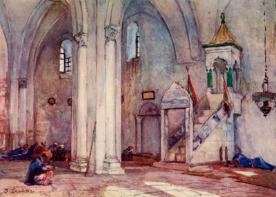 Interior of Mosque at Samaria by John Fulleylove