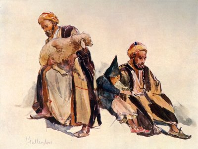 Syrian Shepherds and Shepherd Boy by John Fulleylove