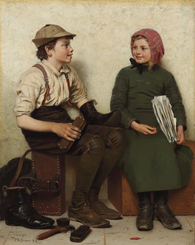 Tete a Tete by John George Brown