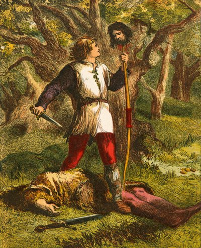 Robin Hood and Guy of Gisborne by John Gilbert