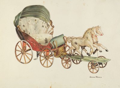Calash and Horses, c. 1940 by John Hall