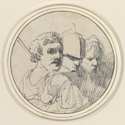 Three Oriental Heads by John Hamilton Mortimer