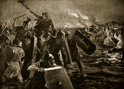 The Roman Attack on Anglesey by John Harris Valda