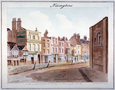 Newington, Southwark, London, 1825 by John Hassell