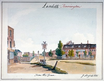 View of Kennington, Lambeth, London, 1825 by John Hassell