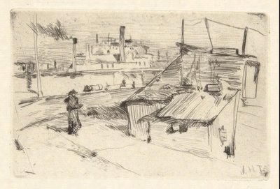 Bridgeport Shanties by John Henry Twachtman