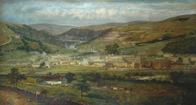 Hebden Bridge from Palace House, Fairfield, 1869 by John Holland