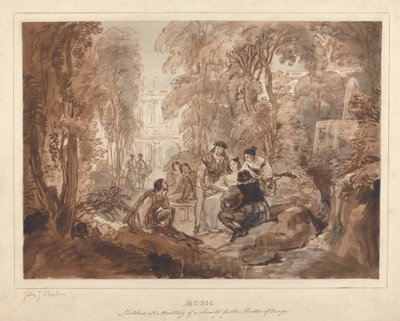 Music: Composition in a Garden by John James Chalon