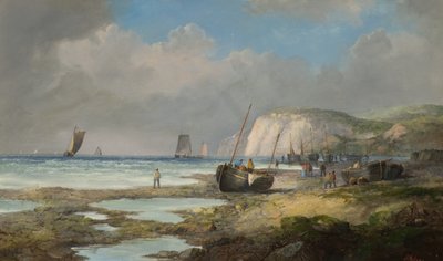 Seascape with Fishing Boats by John James Wilson