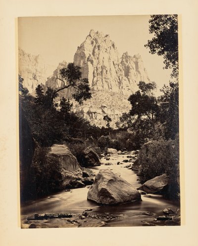 Eagle Crag, Rio Virgin, Utah by John K. Hillers
