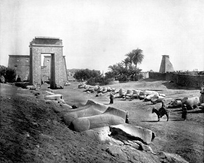 Avenue of Sphinxes, Karnak, Egypt by John L. Stoddard