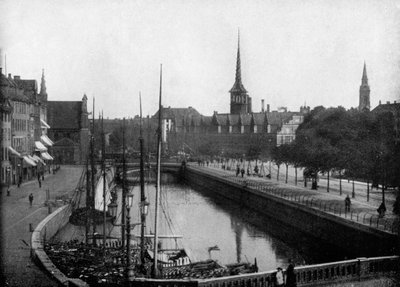 Street Scene in Copenhagen, Denmark, 1893 by John L. Stoddard
