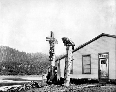 Totem Poles, Alaska, USA by John L. Stoddard