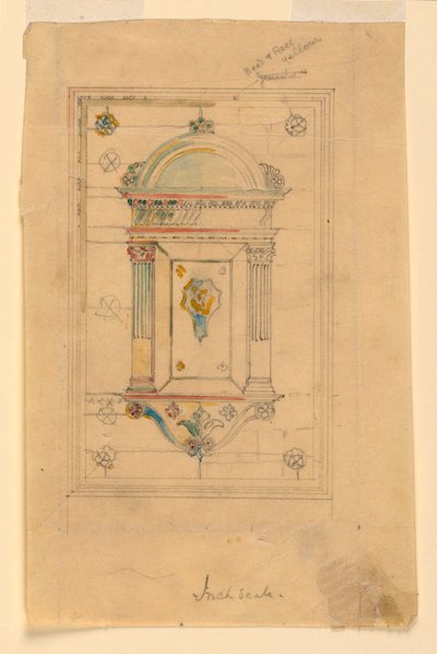 Design for a Wall Niche by John La Farge