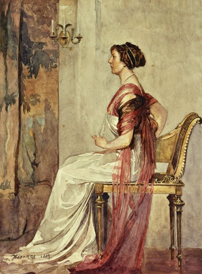 Seated Woman by John La Farge or Lafarge