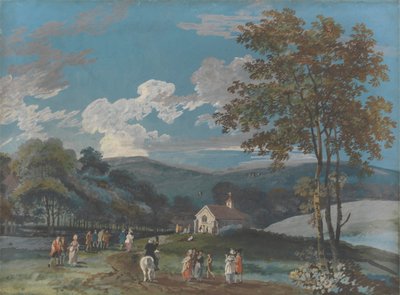 A Country Church Amongst Hills by John Laporte