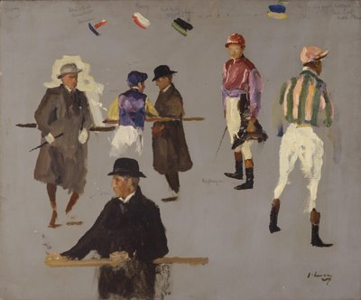 Jockeys and Owners at Epsom by John Lavery