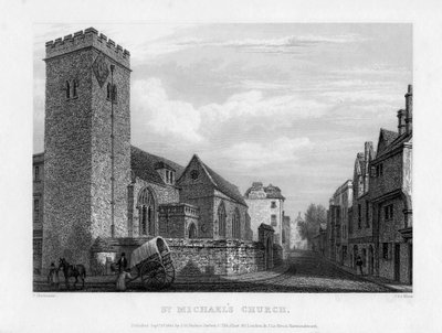 St Michaels Church, Oxford, 1834 by John Le Keux