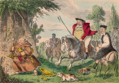 Henry VIII Monk Hunting, 1850 by John Leech