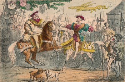 Henry VIII meeting Francis I, 1850 by John Leech