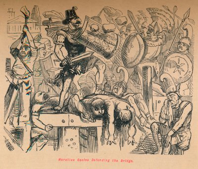 Horatius Cocles Defending the Bridge by John Leech