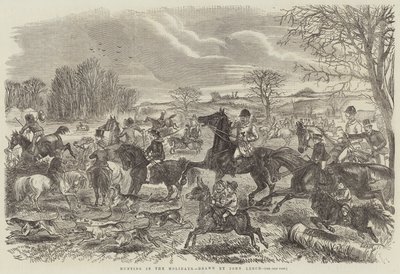 Hunting in the Holidays by John Leech