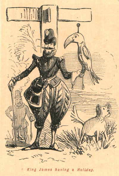 King James Having a Holiday by John Leech