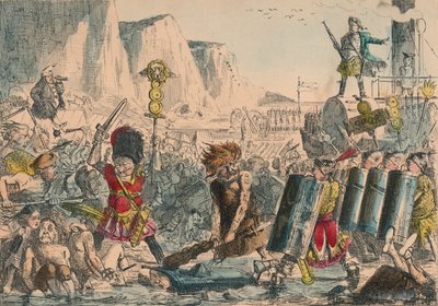 Landing of Julius Caesar, 1850 by John Leech
