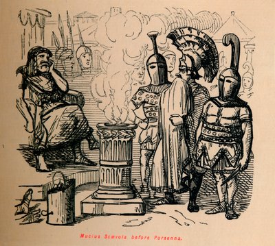 Mucius Scaevola before Porsenna by John Leech