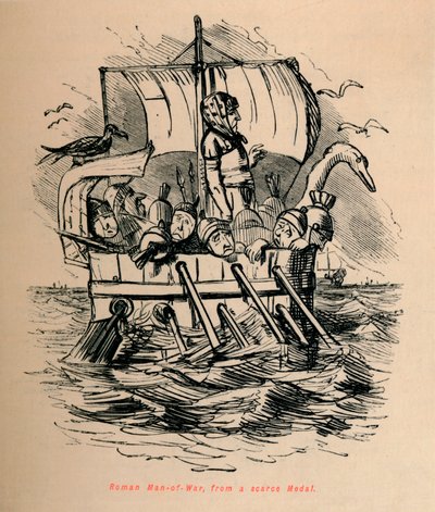 Roman Man-of-War, from a Scarce Medal by John Leech