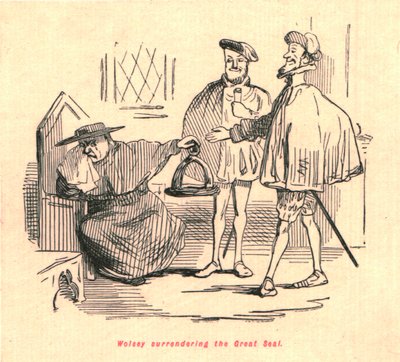 Wolsey Surrendering the Great Seal, 1897 by John Leech