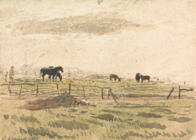 Horses in a Paddock by John Linnell