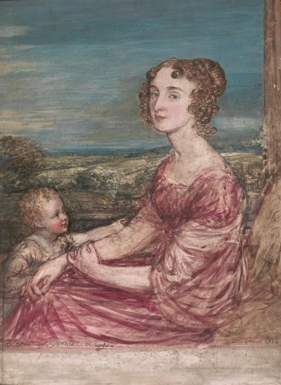 Mrs. William Wilberforce and Child by John Linnell