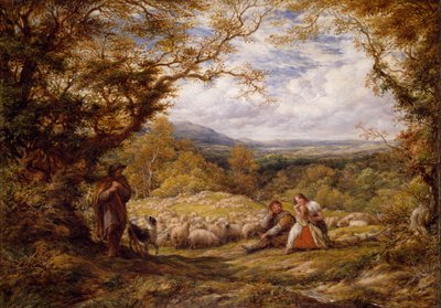 The Sheep Drive, 1863 by John Linnell