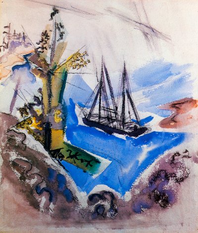 A Schooner and a Tree by John Marin