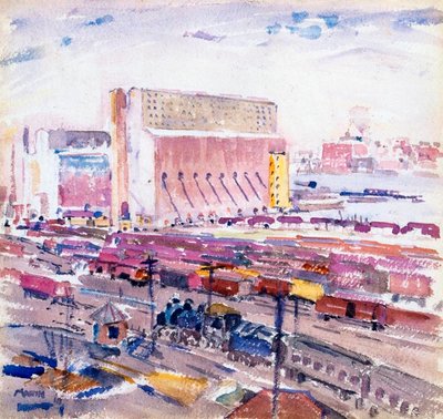 Warehouses and the North River by John Marin