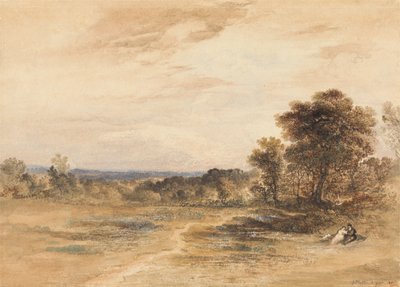 Landscape with Courting Couple by John Martin