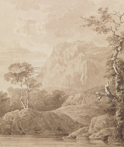 Rocky River Landscape by John Martin