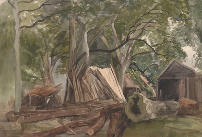 Clearing with a Lumber Mill, 1847 by John Middleton