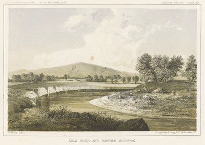 Milk River and Panther Mountain by John Mix Stanley