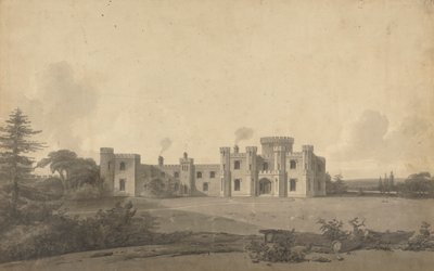 Design for Knepp Castle, Sussex: Perspective by John Nash