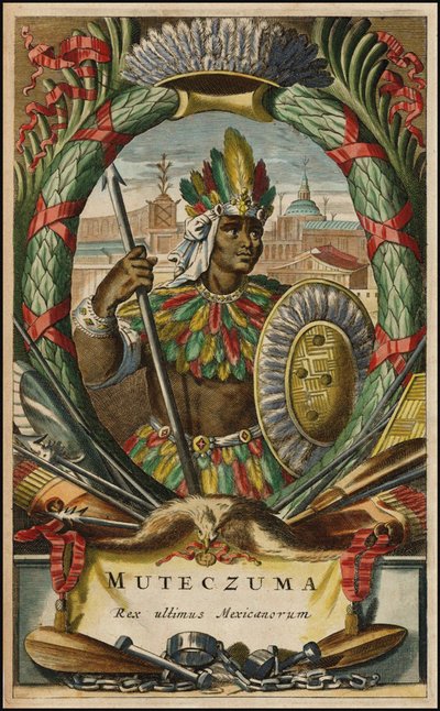 Muteczuma Rex Ultimis Mexicanorum, 1671 by John Ogilby