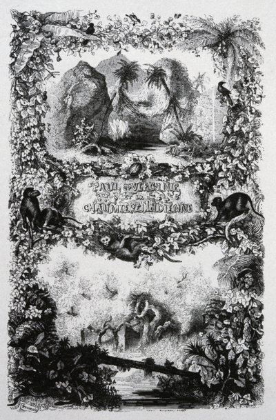 Paul and Virginia, c.1860-1870 (engraving) by John Orrin Smith