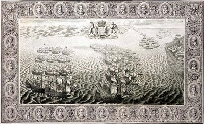 Armada (engraving from a tapestry) by John Pine