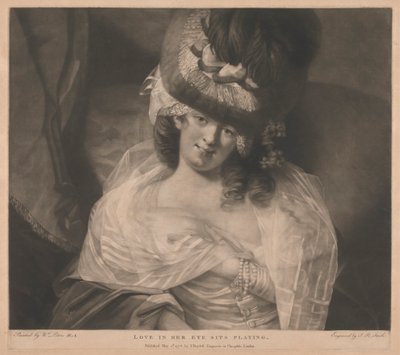 Love in Her Eyes Sits Playing by John Raphael Smith