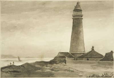The Flat Holm Lighthouse by John Reverend Eden