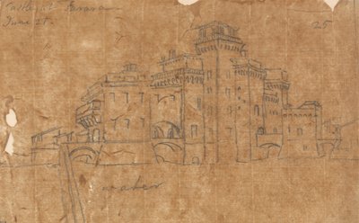 Castle at Ferrara, June 21 by John Robert Cozens