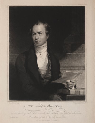 David Paul Brown by John Sartain