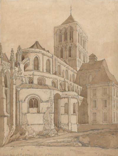 Abbey Church at Fecamp, Normandy by John Sell Cotman