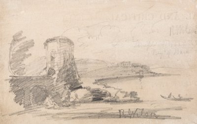 Bridge and Tower (after Richard Wilson) by John Sell Cotman